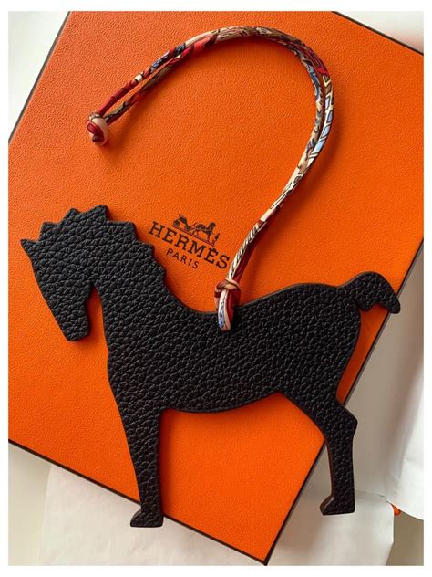 hermes bag charm price|hermes leather horse bag charm.